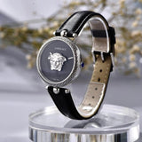  Shop Authentic Versace Palazzo Empire Black Dial Black Leather Strap Watch for Women - VCO060017 - Luxxuri