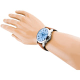  Shop Authentic Fossil Grant Chronograph Blue Dial Brown Leather Strap Watch for Men - FS5184 - Luxxuri