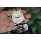 Shop Authentic Michael Kors Runway White Dial Two Tone Stainless Steel Strp Watch for Women - MK3204A - Luxxuri
