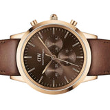  Shop Authentic Daniel Wellington Iconic Chronograph St Mawes Brown Dial Brown Leather Strap Watch For Men - DW00100640 - Luxxuri