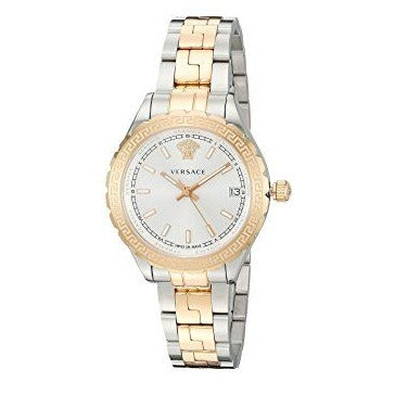  Shop Authentic Versace Hellenyium Silver Dial Two Tone Steel Strap Watch for Women - V12030015 - Luxxuri