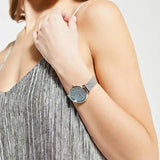  Shop Authentic Fossil Jacqueline Mother of Pearl Blue Dial Silver Mesh Strap Watch for Women - ES4322 - Luxxuri