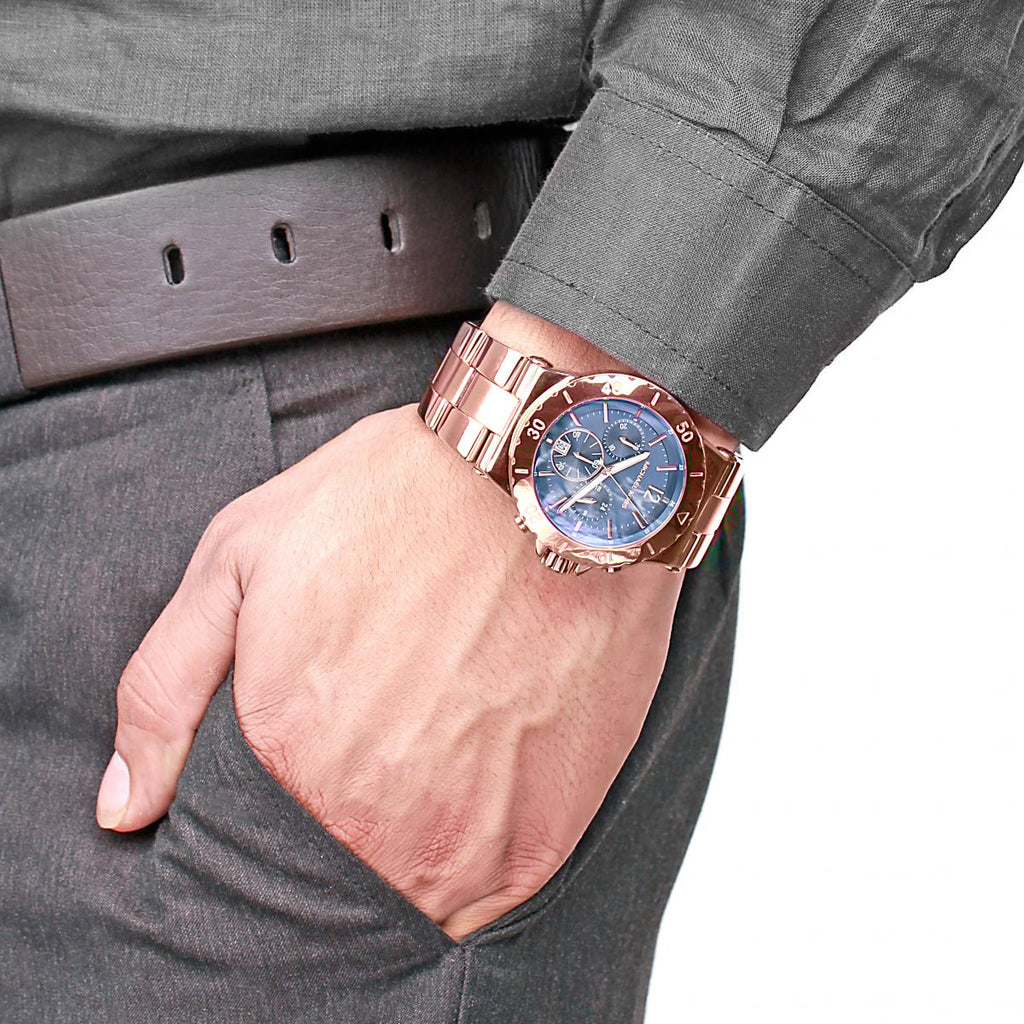  Shop Authentic Michael Kors Bel Aire Blue Dial Rose Gold Steel Strap Watch for Women - MK5410 - Luxxuri