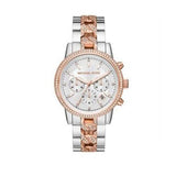  Shop Authentic Michael Kors Ritz Chronograph Silver Dial Two Tone Steel Strap Watch For Women - MK6938 - Luxxuri