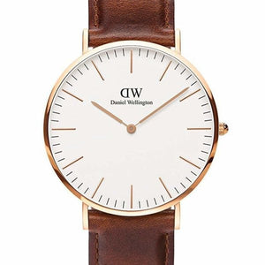  Shop Authentic Daniel Wellington Classic St Mawes White Dial Brown Leather Strap Watch For Men - DW00100006 - Luxxuri