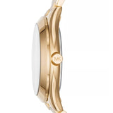  Shop Authentic Michael Kors Slim Runway Gold Dial Gold Steel Strap Watch for Women - MK3477 - Luxxuri