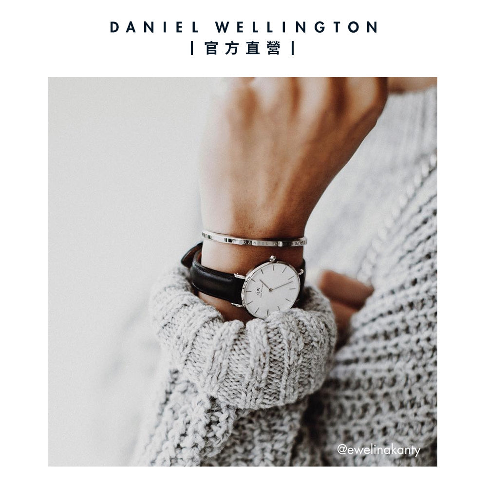  Shop Authentic Daniel Wellington Classic Petite Sheffield White Dial Black Leather Strap Watch For Women - DW00100186 - Luxxuri