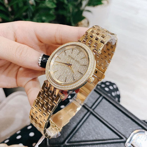 Michael Kors Darci Gold Dial Gold Steel Strap Watch for Women - MK3438