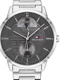  Shop Authentic Tommy Hilfiger Hunter Grey Dial Silver Steel Strap Watch for Men - 1791608 - Luxxuri