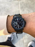  Shop Authentic Tommy Hilfiger London Chronograph Black Dial Black Steel Strap Watch for Men - 1791529 - Luxxuri