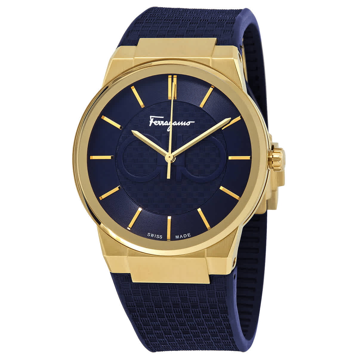  Shop Authentic Salvatore Ferragamo Sapphire Blue Dial Blue Rubber Strap Watch for Men - SFHP00220 - Luxxuri