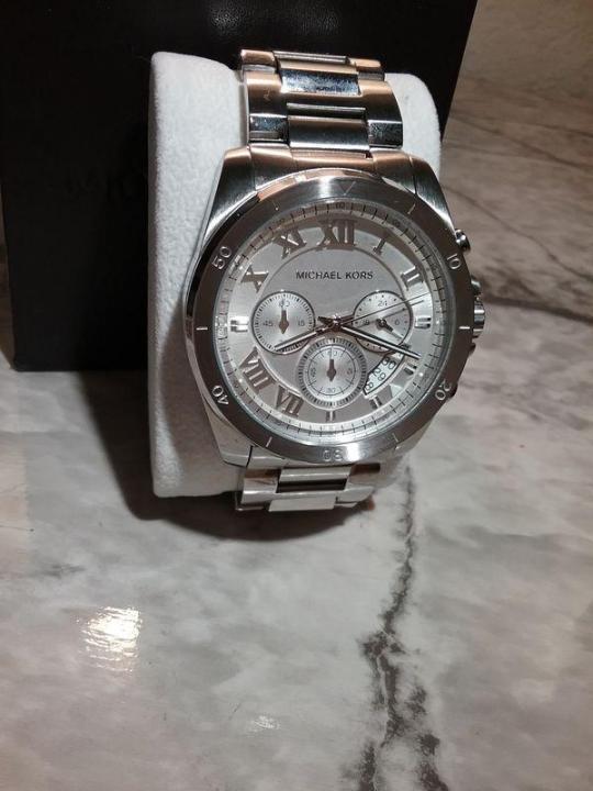  Shop Authentic Michael Kors Brecken Chronograph Silver Dial Silver Steel Strap Watch For Women - MK8562 - Luxxuri