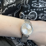 Shop Authentic Guess Chelsea Quartz Silver Dial Silver Mesh Strap Watch For Women - W0647L6 - Luxxuri