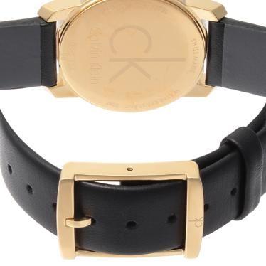  Shop Authentic Calvin Klein City Silver Dial Black Leather Strap Watch For Women - K2G23520 - Luxxuri