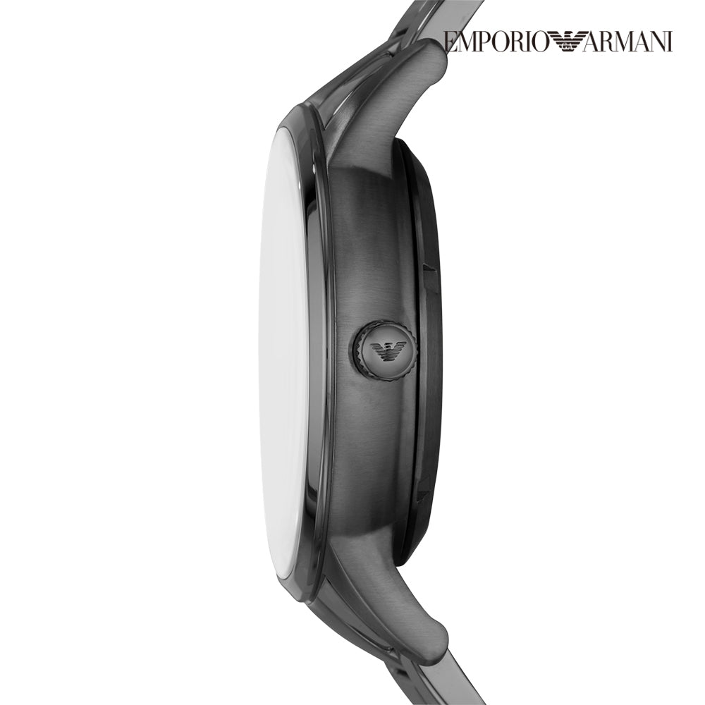  Shop Authentic Emporio Armani Renato Automatic Blue Dial Grey Steel Strap Watch For Men - AR60056 - Luxxuri