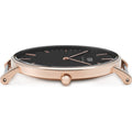  Shop Authentic Daniel Wellington Classic Sheffield Black Dial Black Leather Strap Watch For Women - DW00100139 - Luxxuri