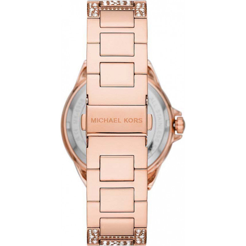 Michael Kors Camille Multifunctional Crystals Rose Gold Dial Rose Gold Steel Strap Watch for Women - MK6961