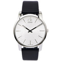  Shop Authentic Calvin Klein City White Dial Black Leather Strap Watch For Men - K2G211C6 - Luxxuri