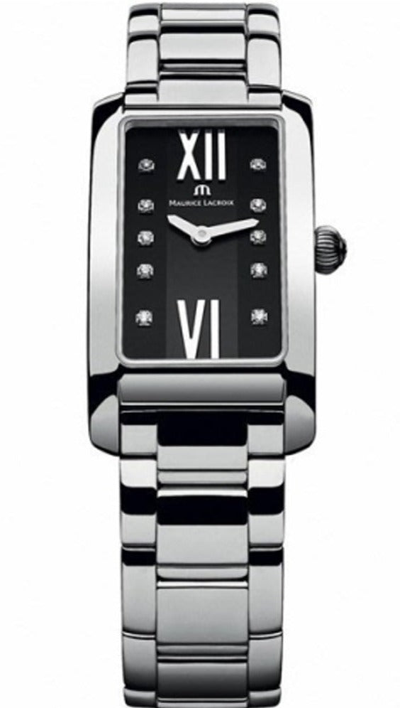  Shop Authentic Maurice Lacroix Fiaba Black Dial Silver Steel Strap Watch for Women - FA2164-SS002-120 - Luxxuri