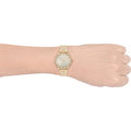Michael Kors Melissa Quartz Gold Dial Gold Steel Strap Watch for Women - MK4368