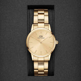  Shop Authentic Daniel Wellington Iconic Link Unitone Gold Dial Gold Steel Strap Watch For Women - DW00100403 - Luxxuri