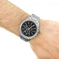  Shop Authentic Armani Exchange Drexler Chronograph Black Dial Silver Steel Strap Watch for Men - AX2600 - Luxxuri