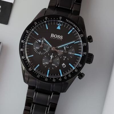  Shop Authentic Hugo Boss Trophy Black Dial Black Steel Strap Watch for Men - 1513675 - Luxxuri