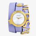  Shop Authentic Versace V-Flare Silver Dial Purple Leather Strap Watch for Women - VEBN00318 - Luxxuri