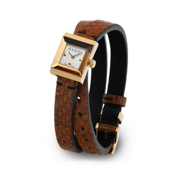  Shop Authentic Gucci G Frame White Dial Brown Leather Strap Watch For Women - YA128523 - Luxxuri