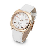  Shop Authentic Marc Jacobs Mandy White Dial White Leather Strap Watch for Women - MJ8678 - Luxxuri
