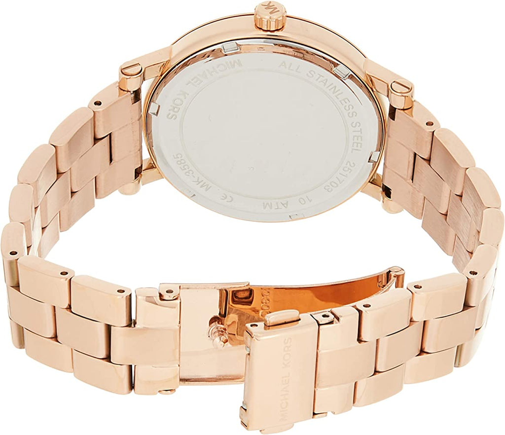  Shop Authentic Michael Kors Noire Black Dial Rose Gold Steel Strap Watch for Women - MK3585 - Luxxuri