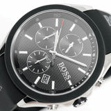  Shop Authentic Hugo Boss Velocity Black Dial Black Leather Strap Watch for Men - 1513716 - Luxxuri