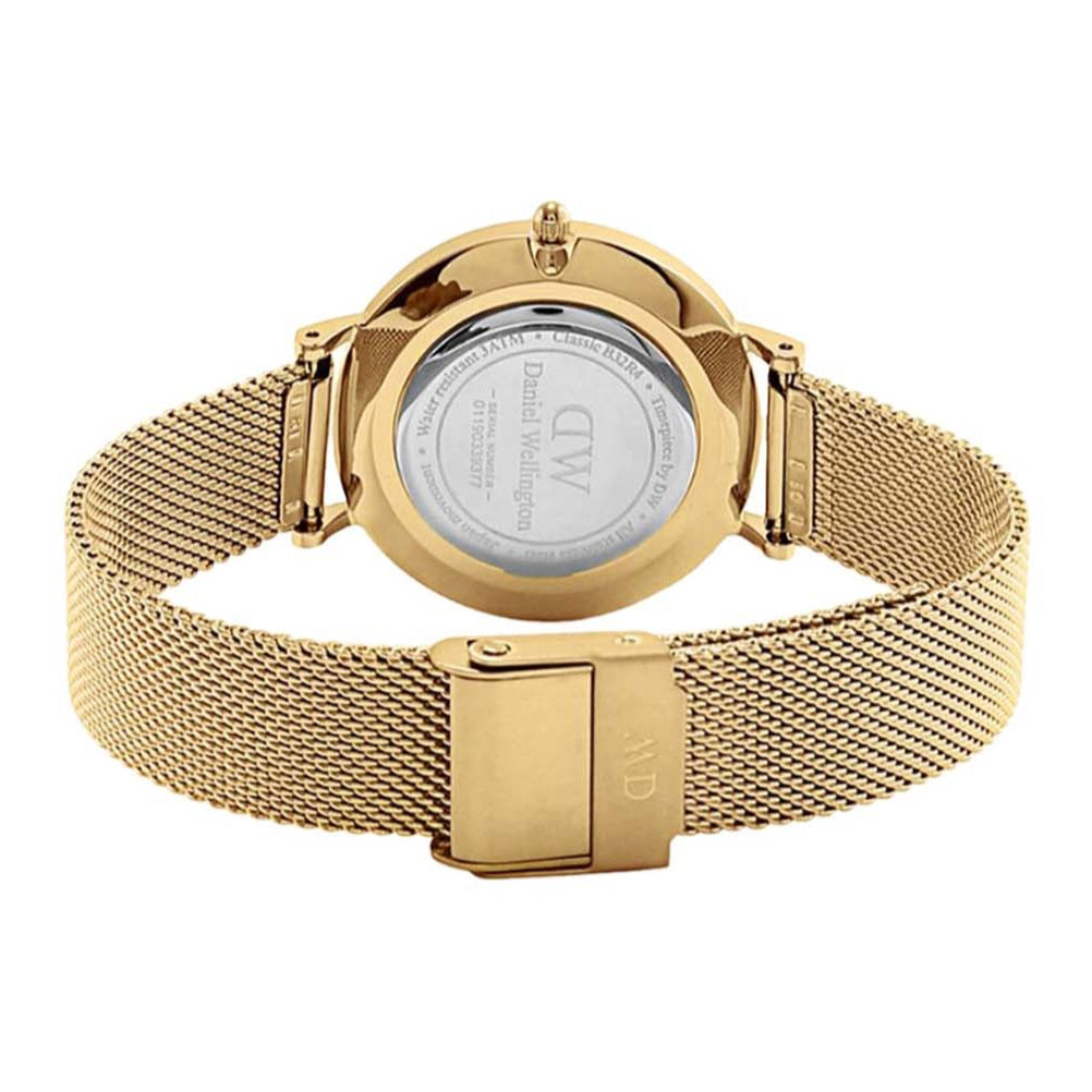  Shop Authentic Daniel Wellington Petite Emerald Green Dial Gold Mesh Strap Watch For Women - DW00100480 - Luxxuri