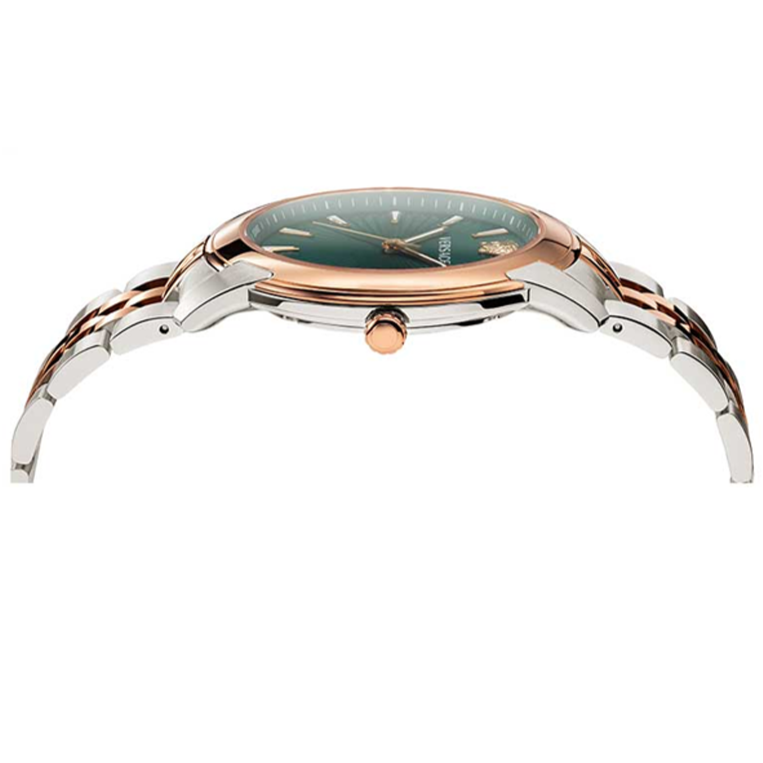  Shop Authentic Versace V-Urban Green Dial Two Tone Steel Strap Watch for Men - VELQ00619 - Luxxuri