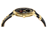  Shop Authentic Versace V-Circle Manifesto Edition Black Dial Black Leather Strap Watch for Men - VBQ050017 - Luxxuri