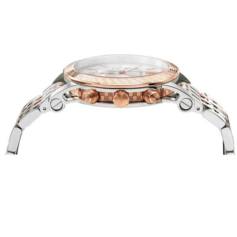  Shop Authentic Versace Sport Tech Chronograph While Dial Two Tone Steel Strap Watch for Men - VELT00319 - Luxxuri