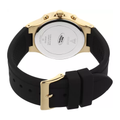 Guess Moonlight Crystals Silver Dial Black Silicone Strap Watch For Women - GW0257L1