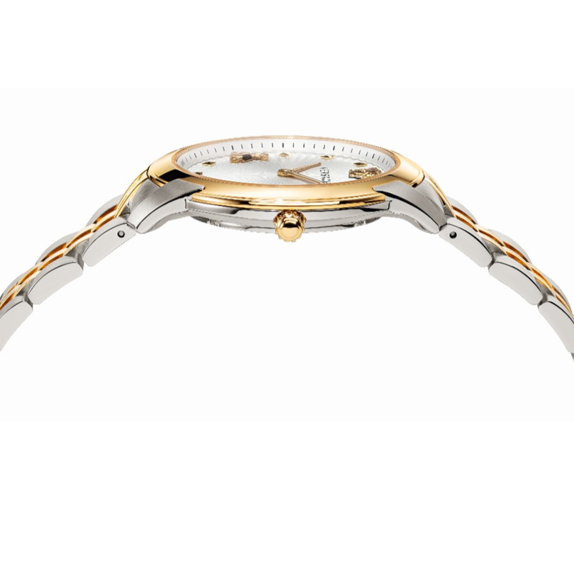  Shop Authentic Versace Audrey Quartz White Dial Two Tone Steel Strap Watch for Women - VELR00519 - Luxxuri