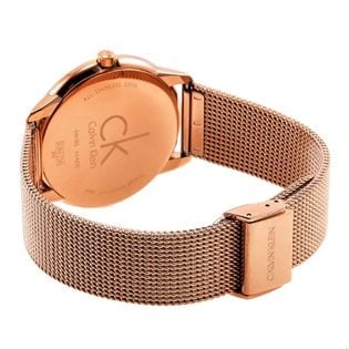  Shop Authentic Calvin Klein Minimal Black Dial Rose Gold Mesh Bracelet Watch for Men - K3M2162Y - Luxxuri