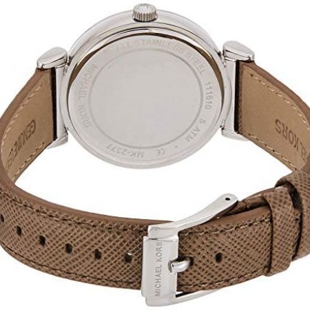  Shop Authentic Michael Kors Caitlin Quartz Silver Dial Gray Leather Strap Watch For Women - MK2377 - Luxxuri