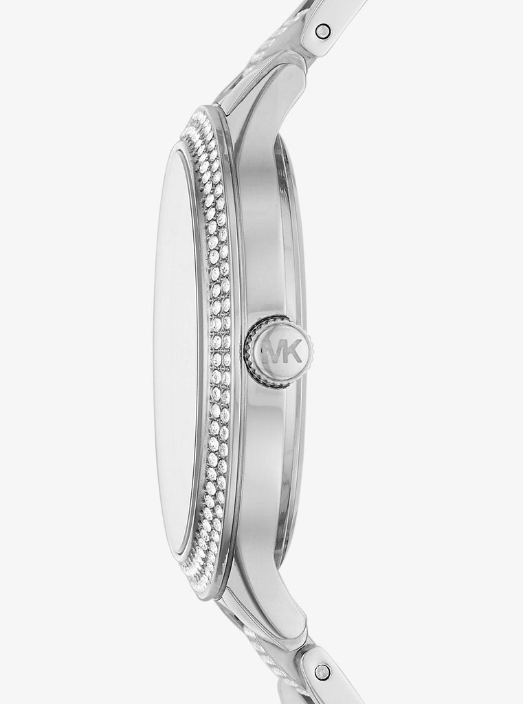  Shop Authentic Michael Kors Runway Crystals Silver Dial Silver Steel Strap Watch for Women - MK3822 - Luxxuri