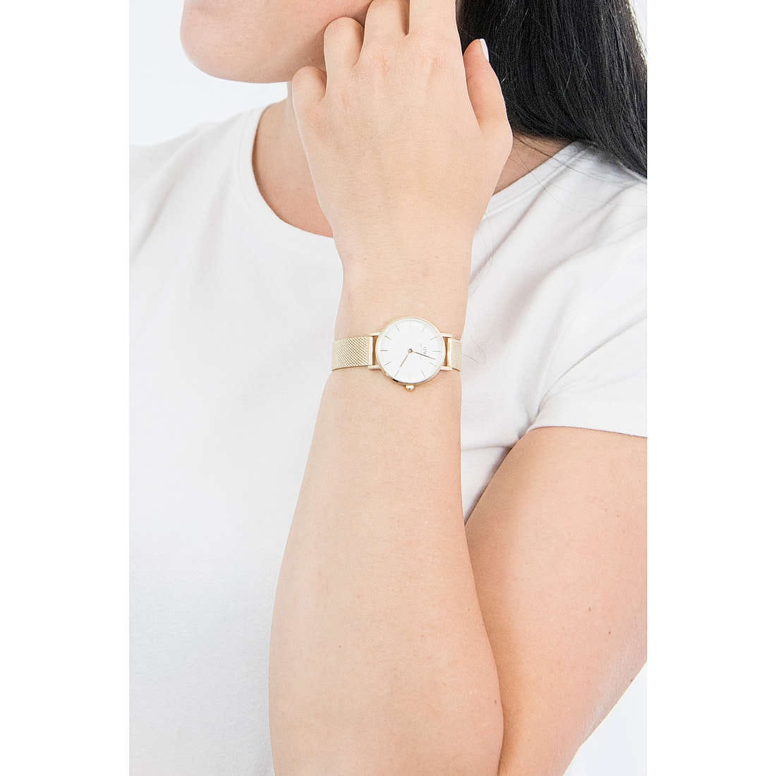  Shop Authentic Daniel Wellington Classic Petite Evergold White Dial Gold Mesh Bracelet Watch For Women - DW00100350 - Luxxuri