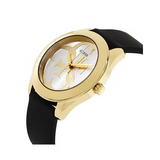  Shop Authentic Guess G Twist Gold Dial Black Leather Strap Watch for Women - W0911L3 - Luxxuri