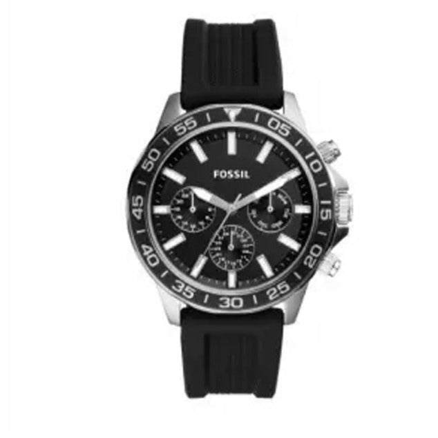  Shop Authentic Fossil Bannon Multifunction Black Dial Black Silicone Strap Watch for Men - BQ2494 - Luxxuri