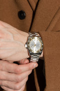 Shop Authentic Gucci Dive Automatic 18K Gold Silver Dial Silver Steel Strap Watch for Men - YA136357 - Luxxuri