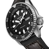  Shop Authentic Seiko 5 Sports SKX Automatic Black Dial Black Leather Strap Watch for Men - SRPD55K2 - Luxxuri