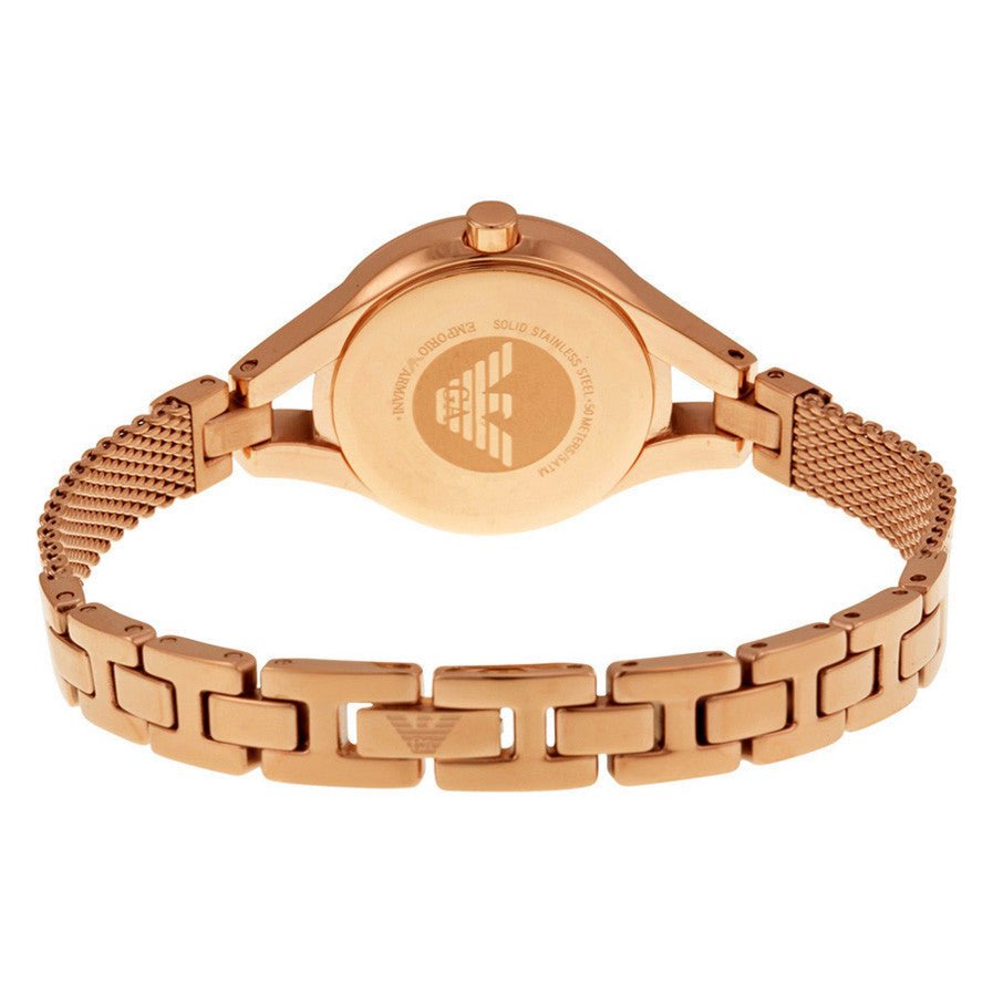  Shop Authentic Emporio Armani Chiara Analog White Dial Rose Gold Steel Strap Watch For Women - AR7329 - Luxxuri