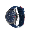  Shop Authentic Tommy Hilfiger Bank Blue Dial Blue Rubber Strap Watch for Men - 1791721 - Luxxuri
