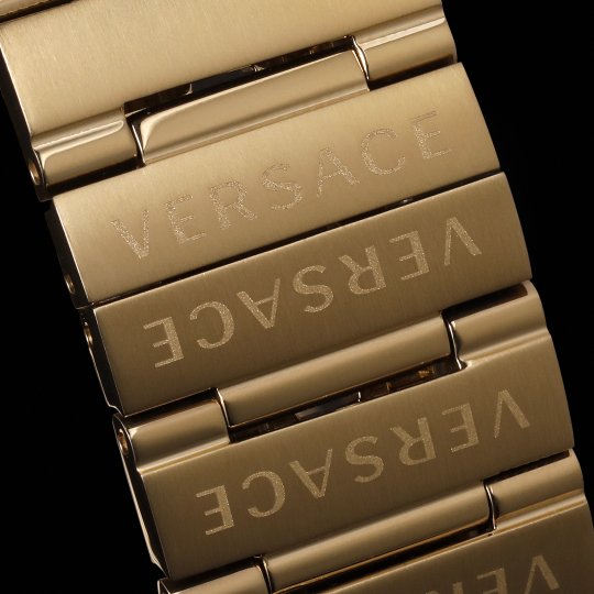  Shop Authentic Versace Greca Chronograph Black Dial Gold Steel Strap Watch For Men - VEZ900421 - Luxxuri