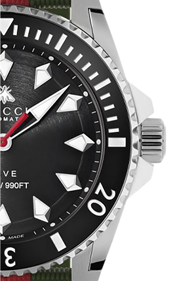  Shop Authentic Gucci Dive Automatic Black Dial Two Tone Rubber Strap Watch for Men - YA136349 - Luxxuri
